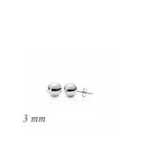 Harem Altın Gümüş Top - 3 mm Küpe