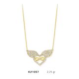 Harem Altın KLY1057 14 Ayar Altın Melek Kanadı Kalp Kolye