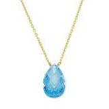 Harem Altın KLY107 14 Ayar Altın Quartz Mavi Taşlı Kolye