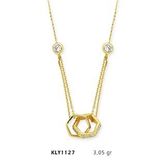 Harem Altın KLY1127 14 Ayar Altın Çift Altıgen Alyans Kolye
