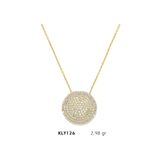Harem Altın KLY126 14 Ayar Altın Taşlı Daire Kolye