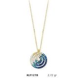 Harem Altın KLY1278 14 Ayar Altın Mavi Spiral Kolye