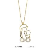 Harem Altın KLY1486 14 Ayar Altın Anne Bebek Kolye