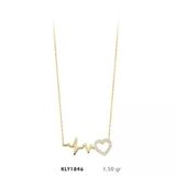 Harem Altın KLY1846 14 Ayar Altın Kalp ve Ritmi Kolye
