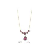 Harem Altın KLY331 14 Ayar Altın Pembe Taşlı Kolye