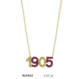 Harem Altın KLY652 14 Ayar Altın 1905 Yazılı Kolye