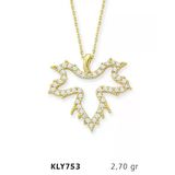Harem Altın KLY753 14 Ayar Altın Çınar Yaprağı Kolye