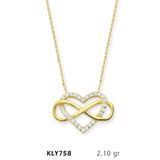 Harem Altın KLY758 14 Ayar Altın Kalp Sonsuzluk Kolye