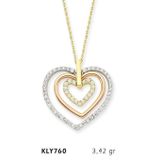 Harem Altın KLY760 14 Ayar Altın Üç Kalp Kolye