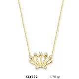 Harem Altın KLY792 14 Ayar Kral Tacı Altın Kolye