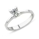 Harem Altın PR128 0.27 ct F Renk Pırlanta Tektaş Yüzük
