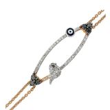 Harem Altın RMB102 18 Ayar Altın Pırlanta Nazar Kuş Bileklik