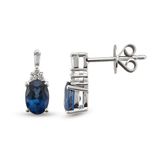 Harem Altın RTK21 1.31 ct Safir Pırlanta Küpe
