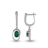 Harem Altın RTK22 0.96 ct Zümrüt Pırlanta Küpe