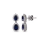 Harem Altın RTK32 3.16 ct Safir Pırlanta Küpe