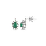 Harem Altın RTK44 0.72 ct Zümrüt Pırlanta Küpe