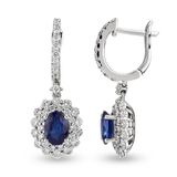 Harem Altın RTK47 3.26 ct Safir Pırlanta Küpe