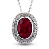 Harem Altın RTKL12 1.03 Ct Pırlanta Yakut Altın Kolye