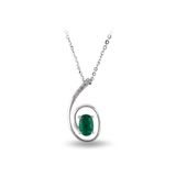 Harem Altın RTKL17 0.50 Ct Pırlanta Zümrüt Altın Kolye