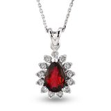 Harem Altın RTKL35 0.52 Ct Pırlanta Yakut Altın Kolye