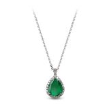 Harem Altın RTKL8 0.73 Ct Pırlanta Zümrüt Taşlı Altın Kolye