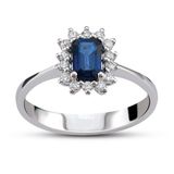 Harem Altın RTY22 Kadın 0.68 ct Pırlanta Safir Yüzük