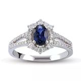 Harem Altın RTY23 1.02 Ct Pırlanta Safir Yüzük