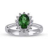 Harem Altın RTY28 0.96 Ct Pırlanta Zümrüt Yüzük