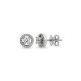 Harem Altın TKPE11 0.24 ct Etrafı Taşlı Tektaş Pırlanta Küpe