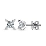Harem Altın TKPE2 0.18 ct Tektaş Badem Tırnak Pırlanta Küpe