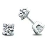 Harem Altın TKPE23 0.30 ct Takoz Tırnak Tektaş Pırlanta Küpe