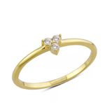 Harem Altın YZK161 14 Ayar Altın Üçtaş Yüzük