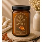 Harem Mum Amber Kokulu El Yapımı Kavanoz Mum 150 gr Dekoratif Kokulu Mum - 1 Adet