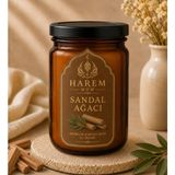 Harem Mum Sandal Ağacı Kokulu El Yapımı Cam Kavanoz Mum 150G