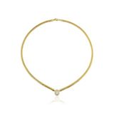 Harem ZKU107 Altın Oval Taşlı Balık Sırtı Kolye