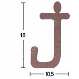 Harf Ahşap Obje 18mm - J