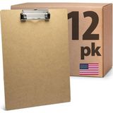 Harf Boyutu Ahşap Klips, Düşük Profil Klipsi, 12'li Paket Klips, Kahverengi (83812) - Option-1 - Var