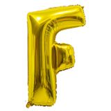 Harf Folyo Balon Büyük Boy Metalik Altın F Harfi Folyo Balon Metalik - 100 Cm