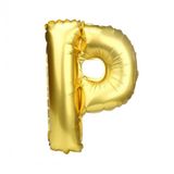 Harf Folyo Balon Büyük Boy Metalik Altın P Harfi Folyo Balon Metalik - 100 Cm
