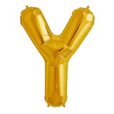 Harf Folyo Balon Büyük Boy Metalik Altın Y Harfi Folyo Balon Metalik - 100 Cm