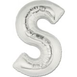 Harf Folyo Balon Buyuk Boy Metalik Gumus S Harfi Folyo Balon Metalik - 100 Cm