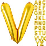 Harf Gold Folyo Balon 16 İnç 36 cm (V)