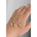 HARF KOLYE NAZAR BONCUKLU -N HARFİ-GOLD -316L KARARMAZ ÇELİK MNHRFBNC3