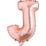 Harf Rose Gold Folyo Balon 16 İnç 36 cm (J)