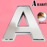 Harf Yapiskanli A Harfi 5 Cm Kapi Oda Posta Kutusu Oto Arac Harfi Yazisi Parlak Krom Gumus
