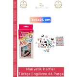 #Harfler Manyetik Alfabe Mıknatıslı Eğitici Harf Seti Buzdolabı Yazı Tahtası Türkçe İngilizce 66 Parça