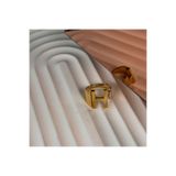 HARFLİ AYARLANABİLİR GOLD RENK ÇELİK YÜZÜK H HARFİ BHRF1