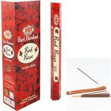 Hari Darshan Red Rose&Kırmızı Gül Çiçek Kokusu 20 Adet Çubuk Tütsü 1 Adet Kayık Tütsülük - Ahşap