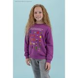 Haribo Baskılı Kız Çocuk Lila Sweatshırt HRBTXT302 Haribo Çocuk Sweatshirt - 7 - 8 Yaş