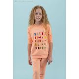 Haribo Baskılı Kız Çocuk Somon Sweatshırt HRBTXT302 Haribo Çocuk Sweatshirt - 7 - 8 Yaş